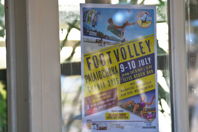 Event-Plakat für das Footvolley Turnier